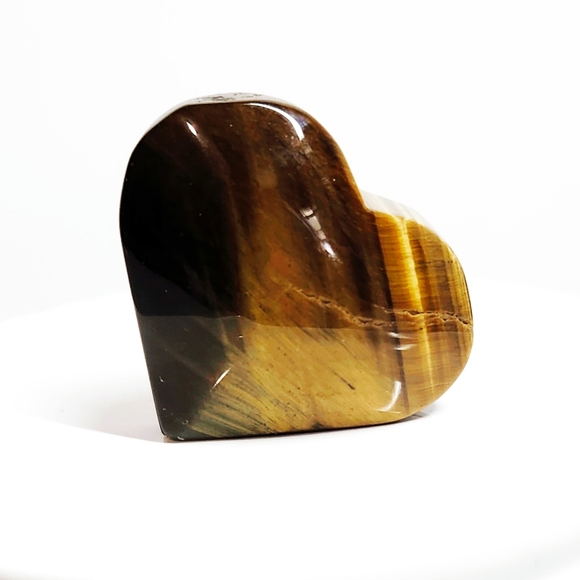 B Tigers Eye, heart, carving, Jungalow, rare, Quartz, crystals, Tarot, bohemian - Picture 4 of 5